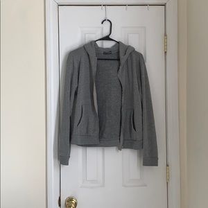 Gray Brandy Melville zip up hoodie